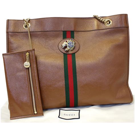 gucci tan handbag|large leather gucci handbags.